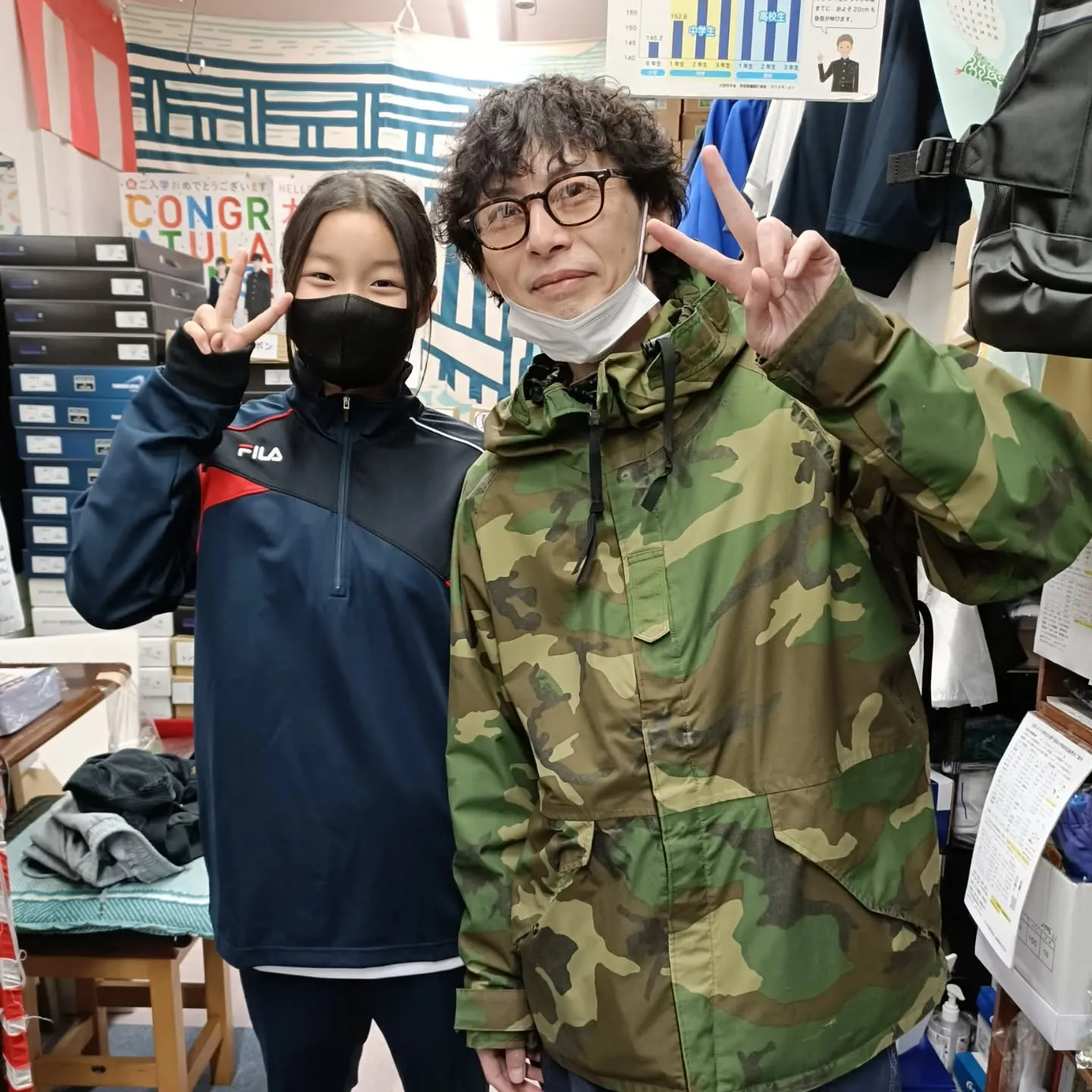 🎊ご入学おめでとうございます🎊お嬢様の制服姿にお父さん大喜び...